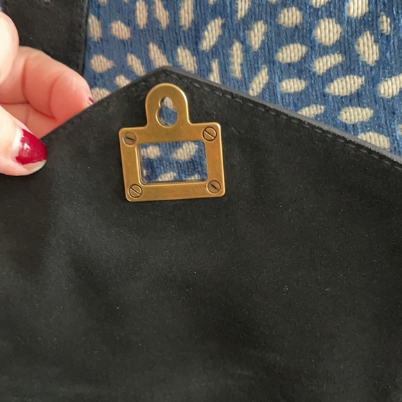 Proenza Schouler PS1 Medium Navy Suede Gold HW - Picture 7 of 16